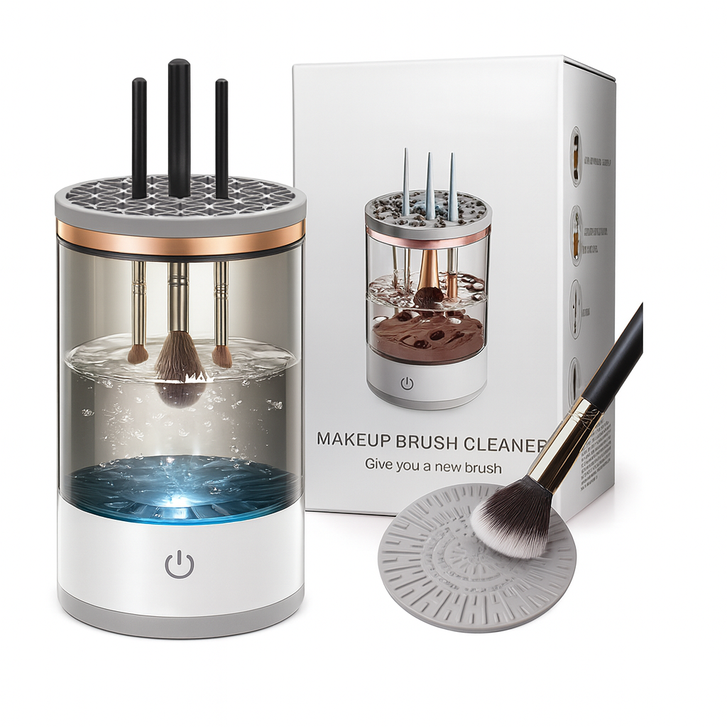 Automatische make-up borstel reiniger