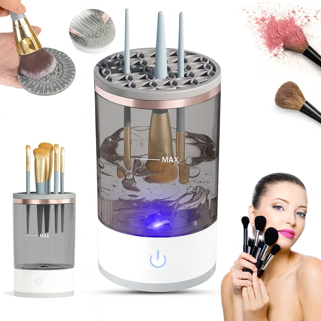 Automatische make-up borstel reiniger