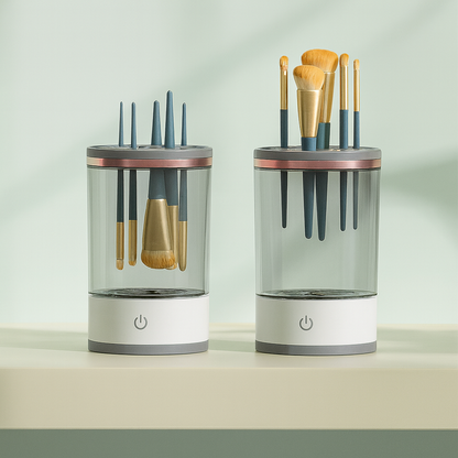 Automatische make-up borstel reiniger